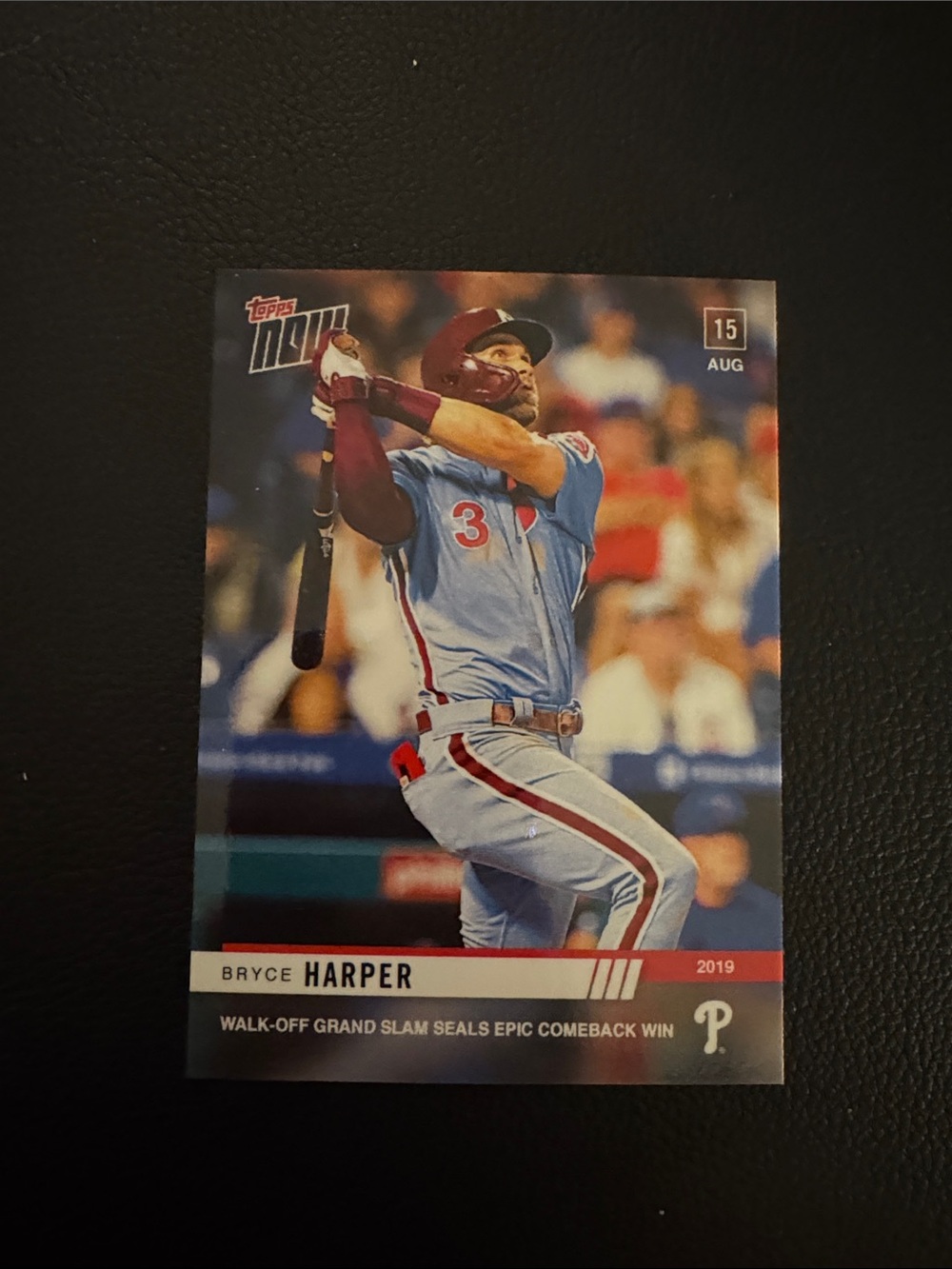 Topps Bryce Harper Baseball Card - Light Blue & Maroon